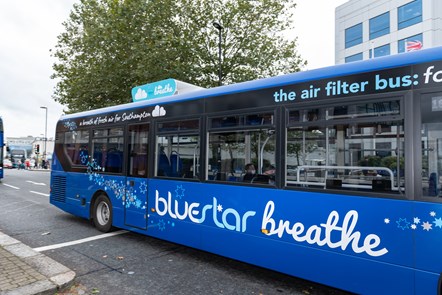 Air filtering bus in Southampton