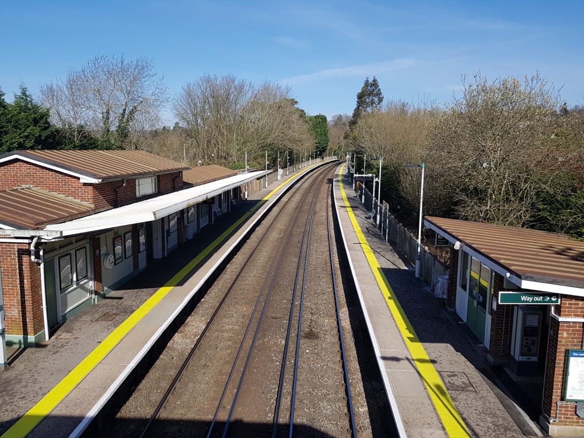 Network Rail makeover Hurst Green station in Surrey: Hurst Green station