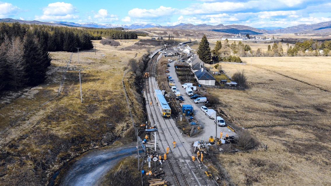 Inverness line to reopen for passengers and freight services: Dalwhinnie 14 04 2021