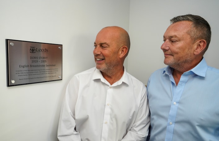 Plaque-11: Two of Doris Storey’s grandchildren, brothers Damian and Darren Quarmby, were among the guests at the event.