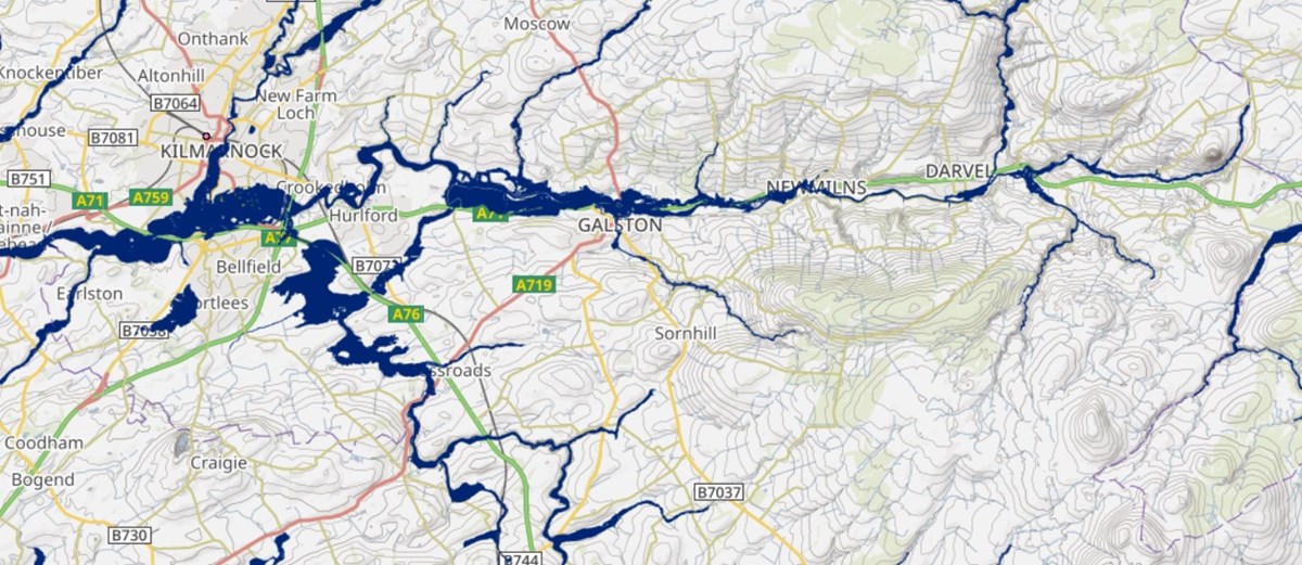 Kilmarnock SEPA flood map