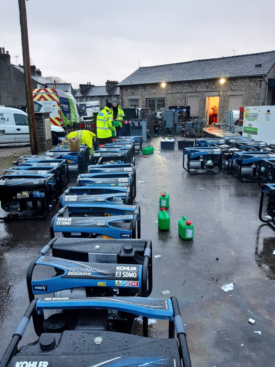 Generators from Southampton being deployed from Kendal 2