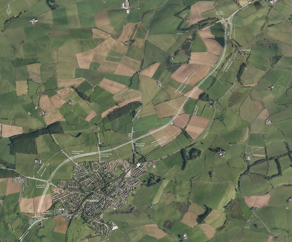 A77 Maybole bypass progress update: Maybole bypass overlay