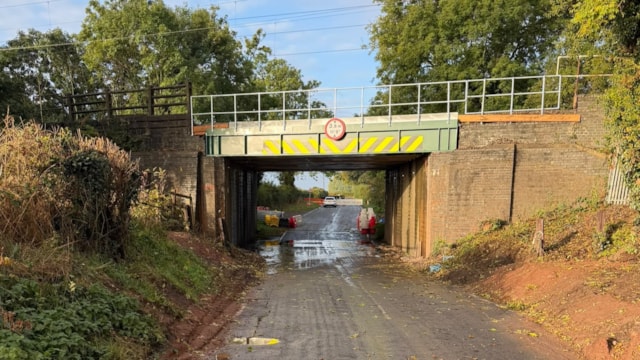 Marston Lane reopens following emergency repairs to railway bridge: Marston Lane-2