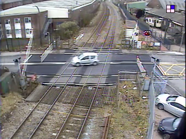 Langley Green level crossing still