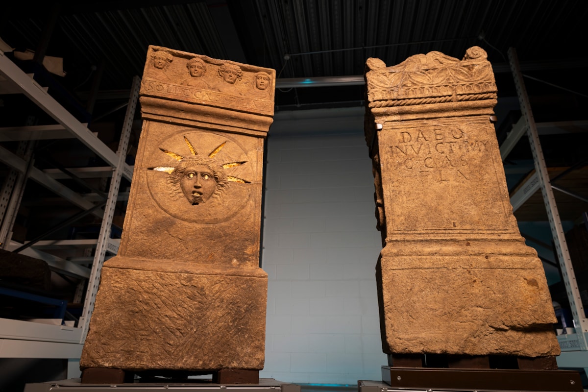 The Roman altars at the National Museums Collection Centre, Edinburgh. Photo © Duncan McGlynn (1)
