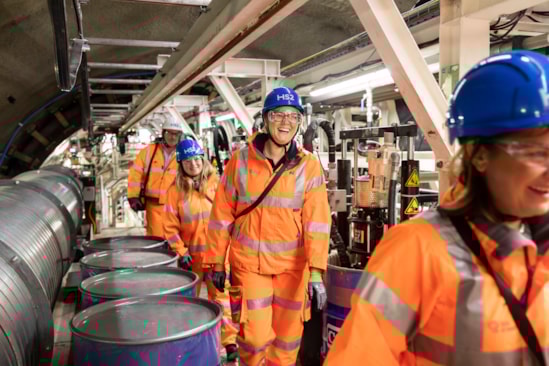Train drivers on TBM Karen who has started boring the Euston Tunnel: Train drivers on TBM Karen who has started boring the Euston Tunnel