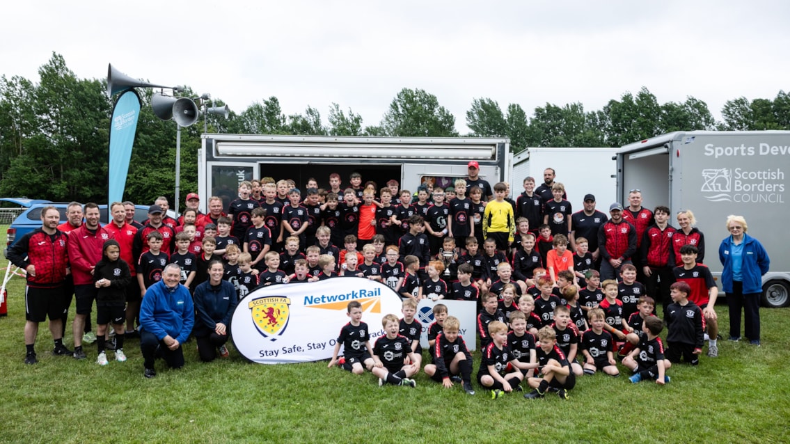 Football festival caps off Borders Railway tenth year celebrations: Borders Football Festival 1
