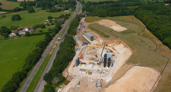 Construction - Little Missenden vent shaft site from the air.jpg