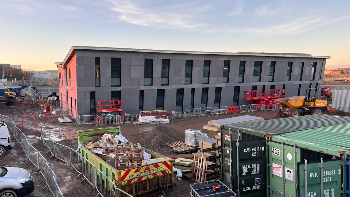 Build progression of the University of Cumbria's Barrow campus