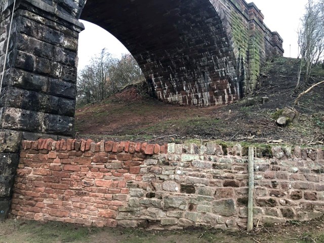 Repairs made to flood defenses on Long Meg viaduct autumn 2022