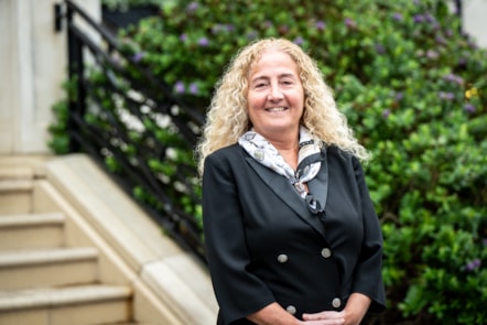 Council Leader Cllr Una O'Halloran outside Islington Town Hall
