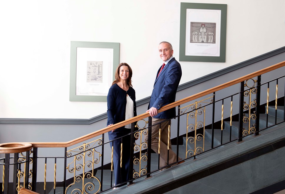 Marissa Lippiatt, Head of Resource Effiency for Zero Waste Scotland and National Librarian Dr John Scally