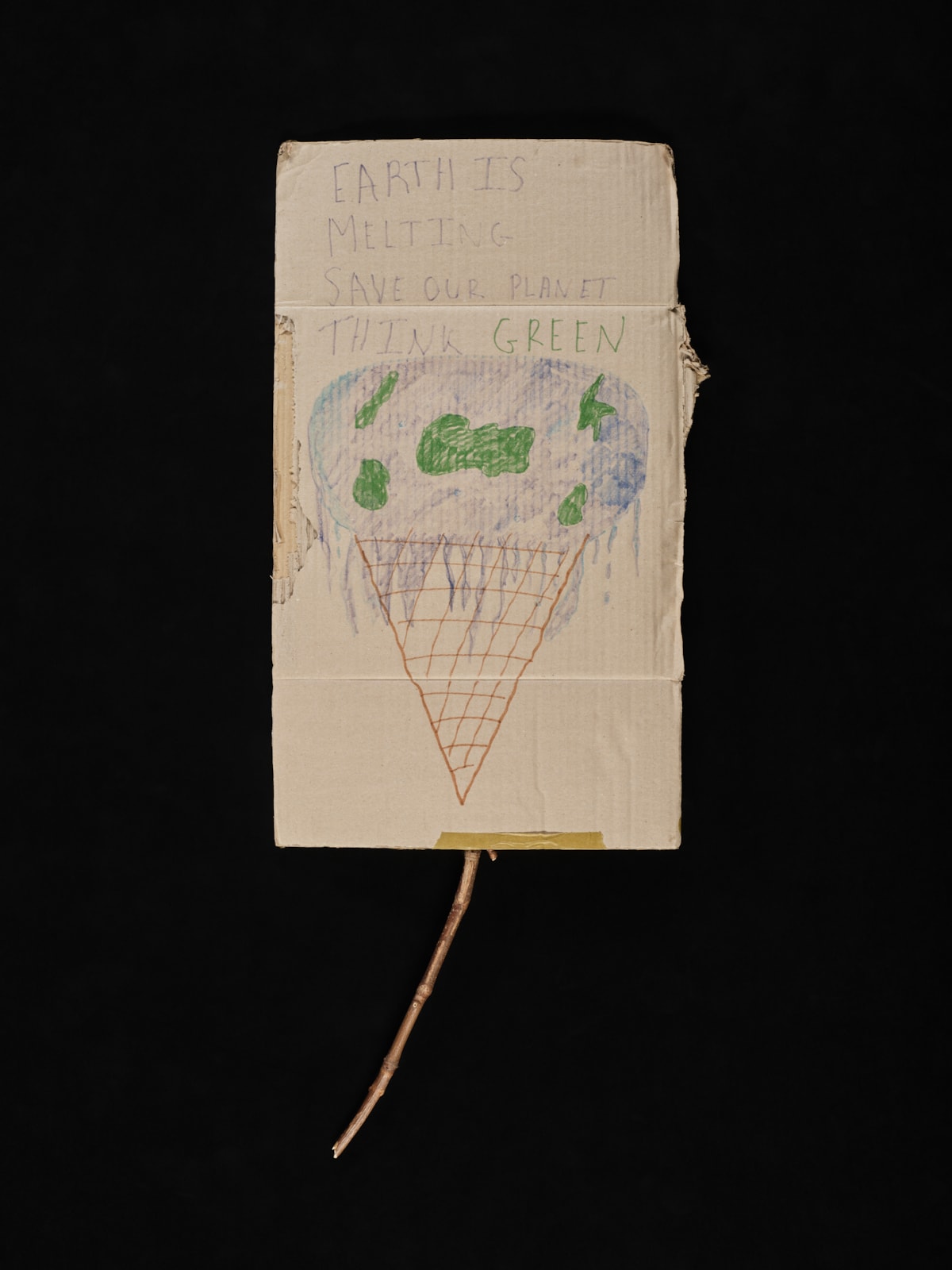 School Strike for Climate protest placard, created by Bridget aged 8. Image © National Museums Scotland (2)