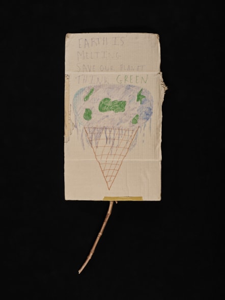 School Strike for Climate protest placard, created by Bridget aged 8. Image © National Museums Scotland (2)