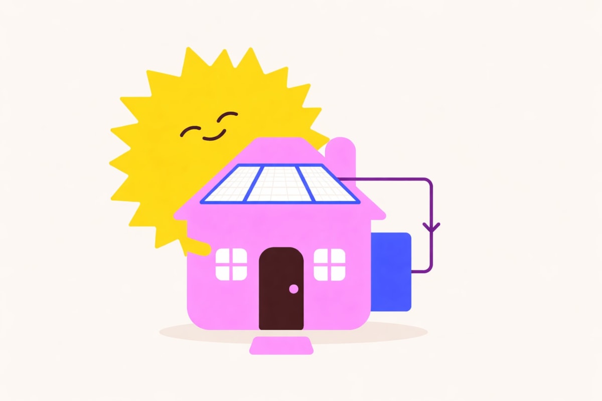 Solar and battery graphic