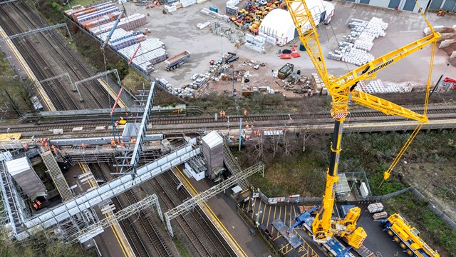 Impressive time-lapse video released after major Christmas upgrades at Lichfield Trent Valley: Lichfield Trent Valley platform 3 aerial view