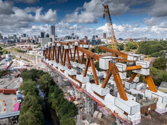 Aerial of Curzon No. 2 viaduct September 2025