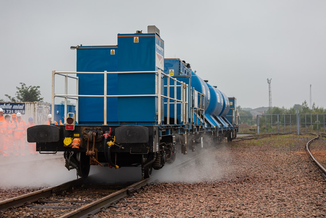 Autumn - Rail Head Treatment Train at work