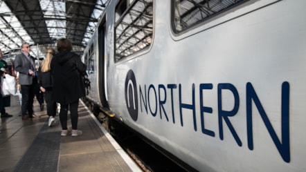 Image shows commuters boarding a Northern train