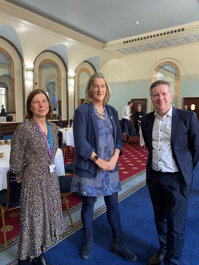 Bernadette Topham, Clare Martin and Andrew Cullen: From Left: Bernadette Topham (Chief Operating Officer & Deputy Vice-Chancellor, University of Portsmouth), Clare Martin (CEO, Pompey in the Community) and Andrew Cullen (Chief Executive, PFC)