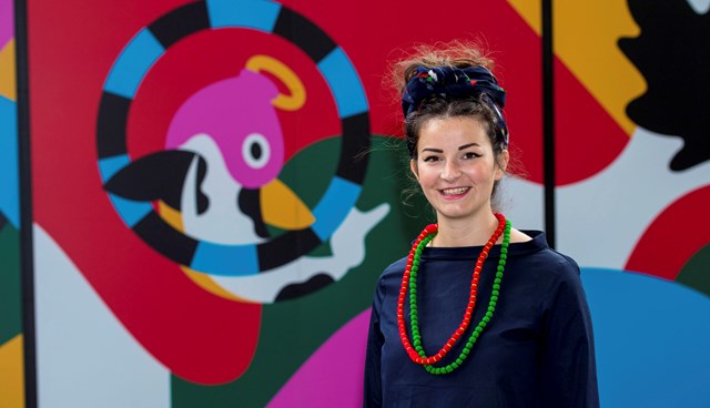 Queen Street hoardings and artist Gabriella Marcella