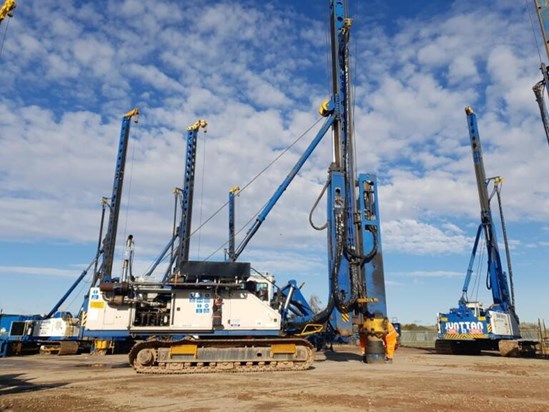 NRMM retrofit innovation carried out on a Balfour Beatty Stage IIIA piling rig: Credit: HS2 Ltd