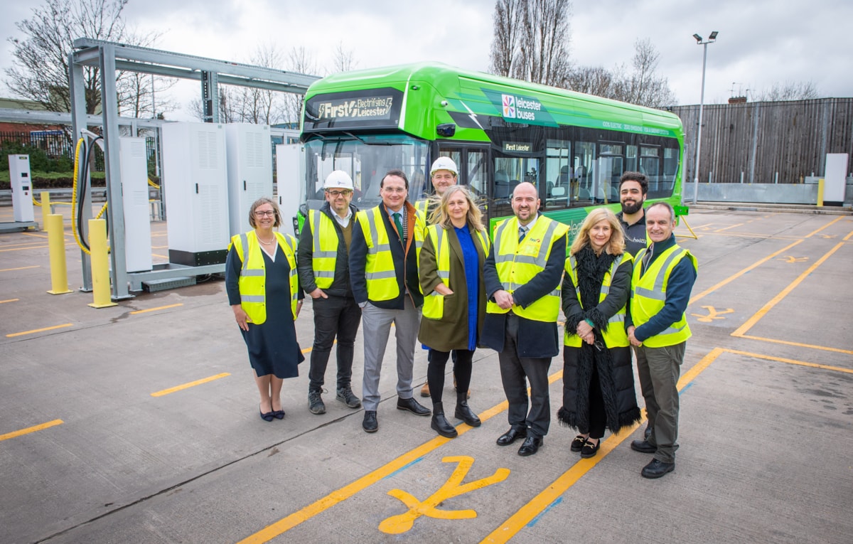 Bus depot of the future’ launches in Leicester as one of the UK’s first fully electric depots outside of London