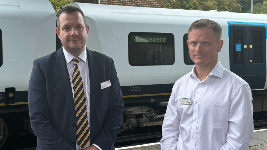 Haslemere and Romsey schools honoured as part of Network Rail’s Rail Safe Wessex campaign: Mark Goodall and Eric Woodward