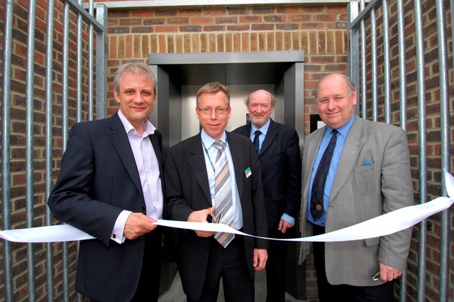 Oxted Access for All Opening Ceremony: A new lifting is opened at Oxted station to provide a step-free link between the station entrance and platforms 2 and 3.

(From left) Simon Chapman, Network Rail; Bob Mayne, Southern; Cllr John Phillips and Cllr David Weightman, Tandridge Council.