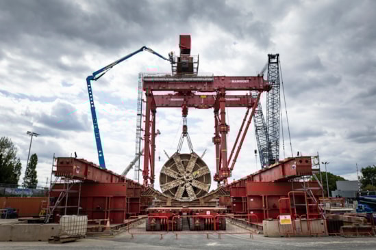 TBM Anne lifted at Green Park Way tunnel shaft 24th August 2025-9