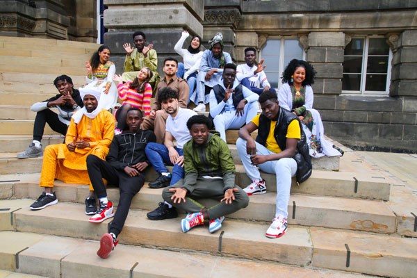 Young, unaccompanied asylum seekers in Leeds cook up new, free recipe book: The young people involved in the creation of the Food Means Home recipe book. Photo credit: Nicola Fox.