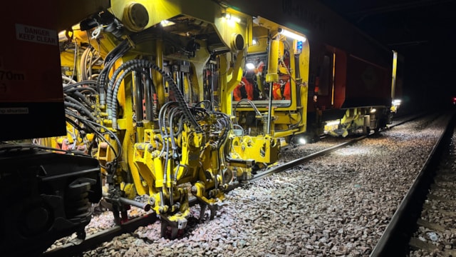 Tamper working to treat dried-out soil on Anglia