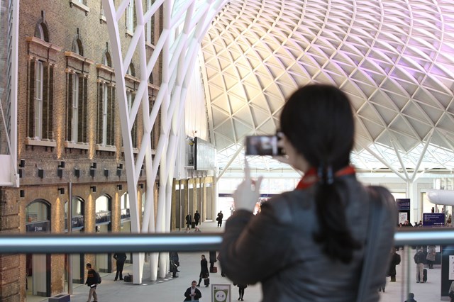 King's Cross western concourse: Passengers using the new western concourse at King's Cross station