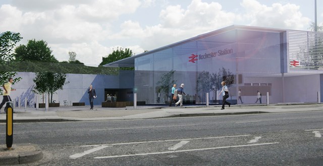 Planning permission granted for new station in Rochester: External view of proposed new station in Rochester
