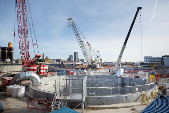 Progress at HS2's Victoria Road site as base slab is completed