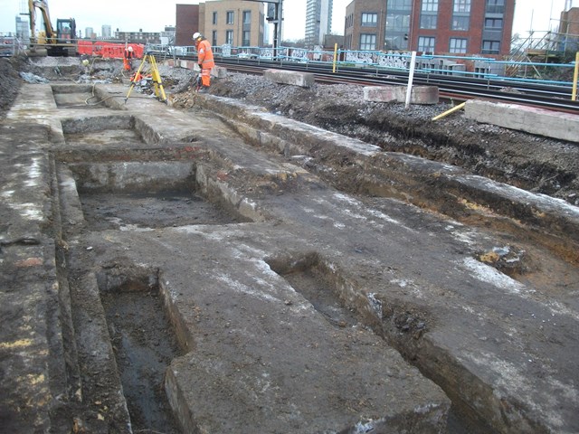 Bermondsey Dive Under: Old platform footings uncovered from the long-lost Southwark Park station