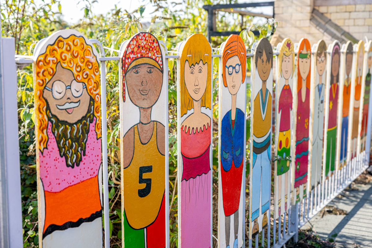 Figures representing the local community of Crewe have been installed on the station platform as part of the art project by Cheshire Buddies.