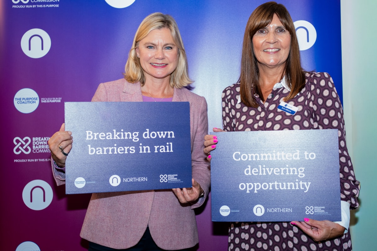 Justine Greening and Tricia Williams