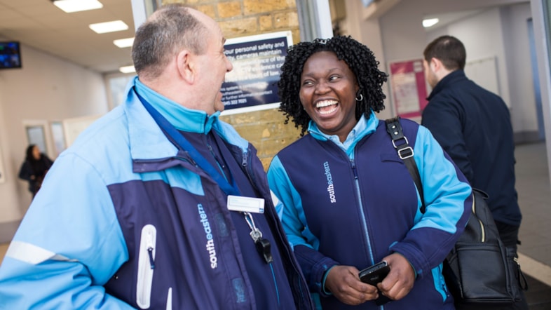 Southeastern recognised as one of the UK's top apprenticeship employers: Colleagues at Lewisham station