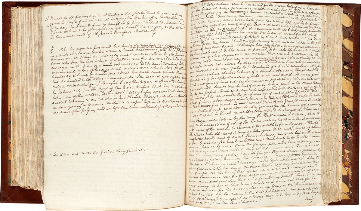 Rob Roy. Credit: Courtesy of Sotheby's: The manuscript of Sir Walter Scott's Rob Roy