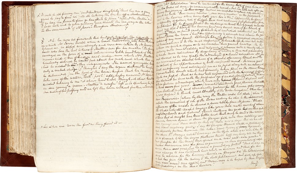 The manuscript of Sir Walter Scott's Rob Roy