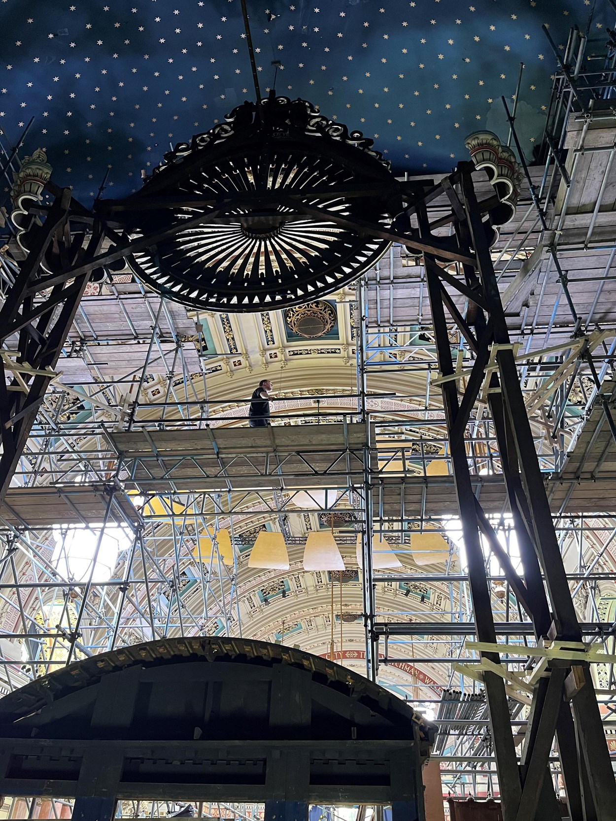 Organ project: The organ chamber at Leeds Town Hall now stands empty, with the organ itself being refurbished off site by expert technicians.