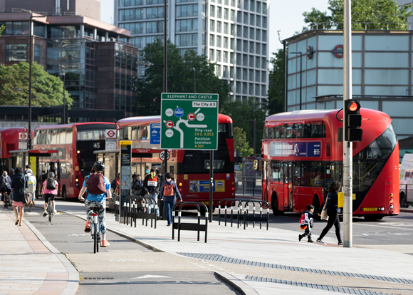 London’s boroughs awarded more than £63 million in funding to make streets healthier and safer for all: TfL Image - Walking and cycling in Elephant and Castle