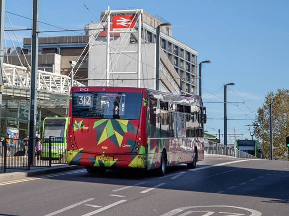 TfL changes set to boost the bus network in the Croydon and Sutton area from this Saturday: TfL Image - Route 312 bus in Croydon