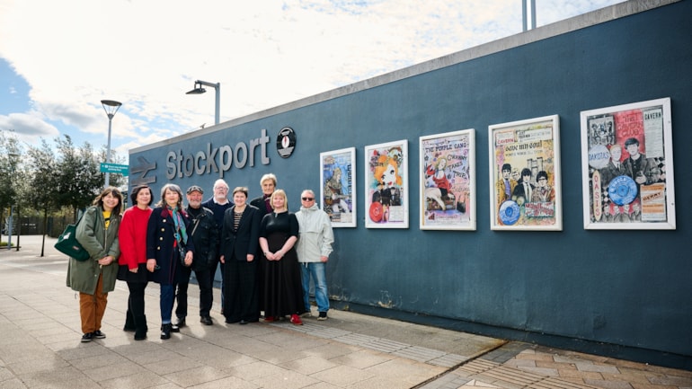 Stockport station unveils new artwork celebrating town’s music scene