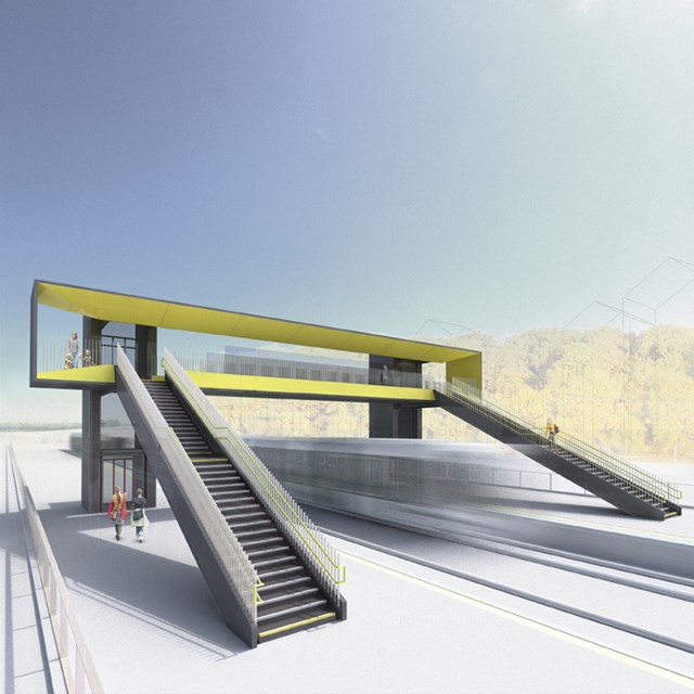 Winner Announced in the Network Rail Footbridge Design Ideas Competition: Gottlieb Paludan Architects’ winning design in Network Rail footbridge competition