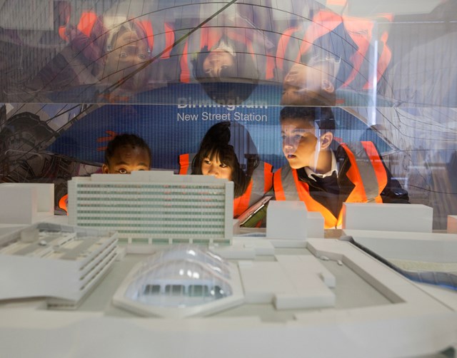 Children from St Thomas' Primary School learn about the Birmingham Gateway