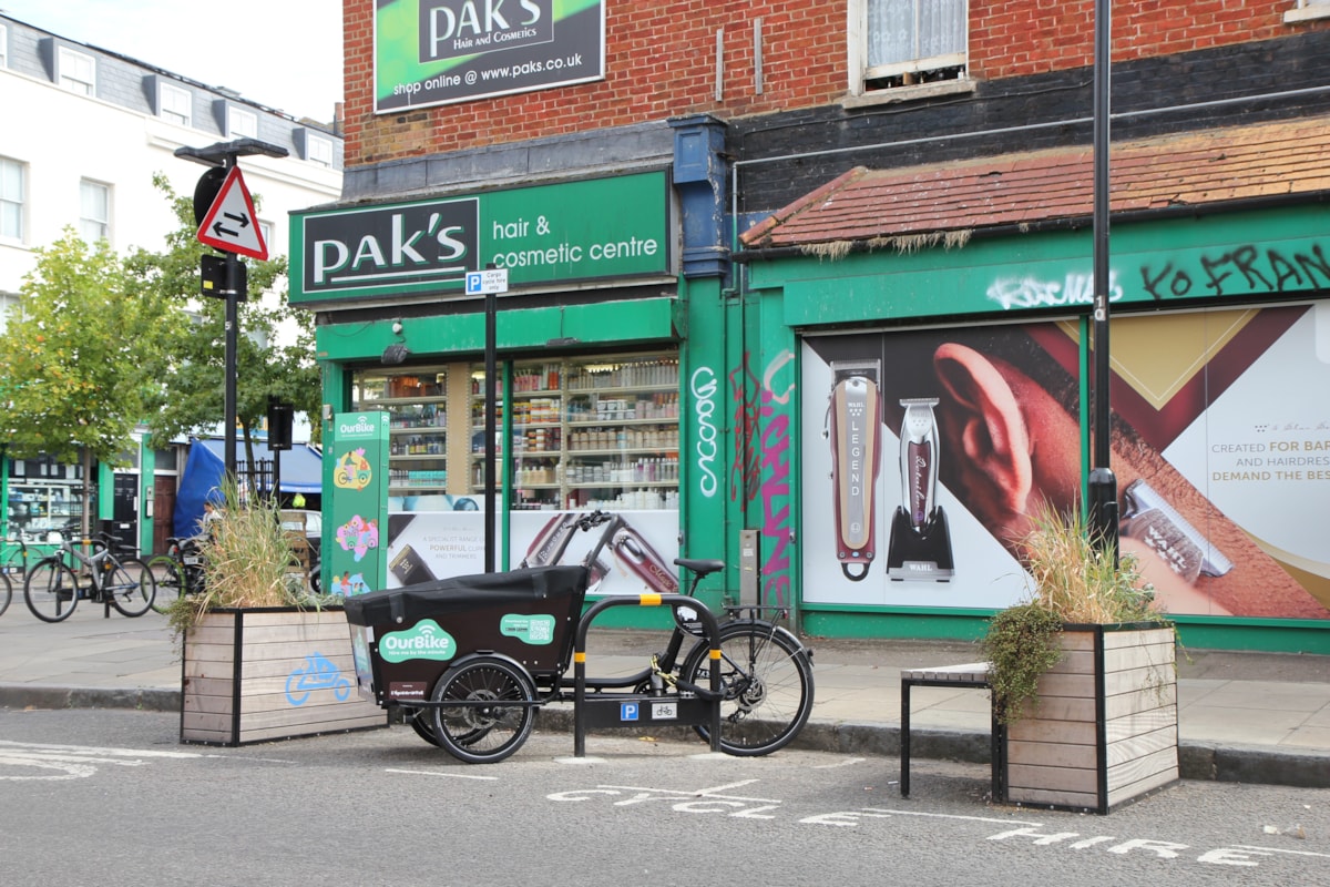 Cargo bike parked