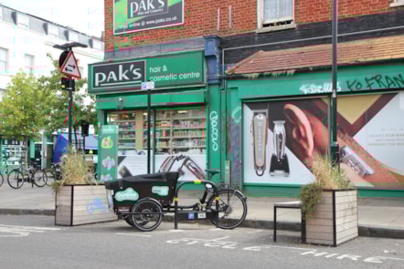 Cargo bike parked
